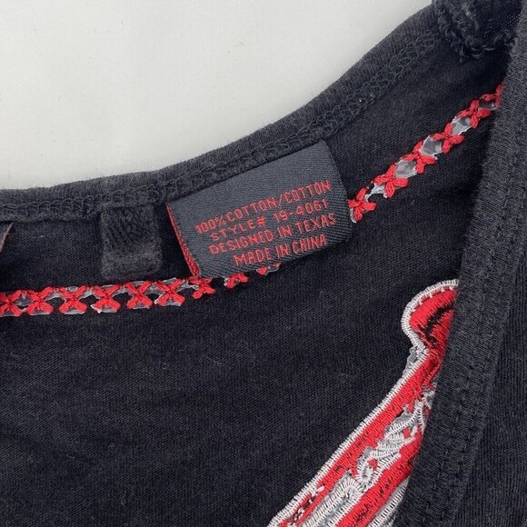 Rock & Roll Cowgirl Size Small Dress Black Red Embroidered Y2K Punk Grunge Retro - Picture 8 of 12